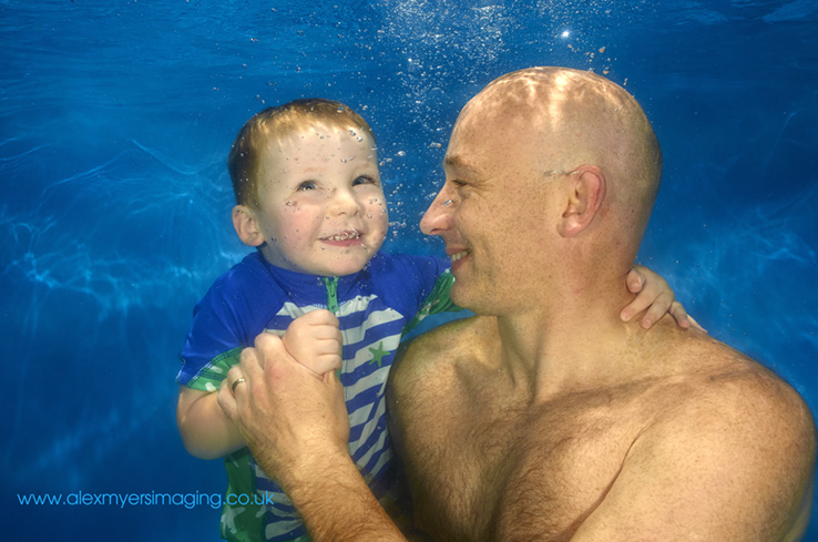 Max and Dad Swimming